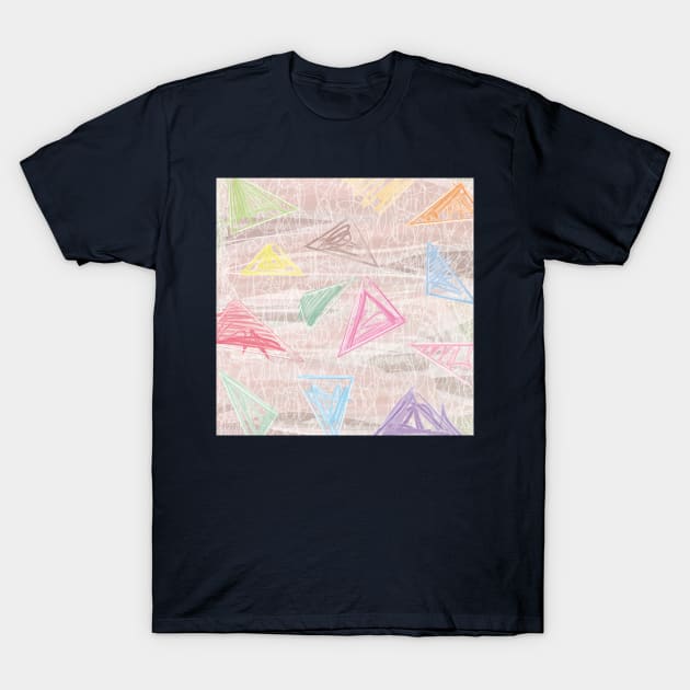 Triangles | Scribbles T-Shirt by Tangerine Dusk